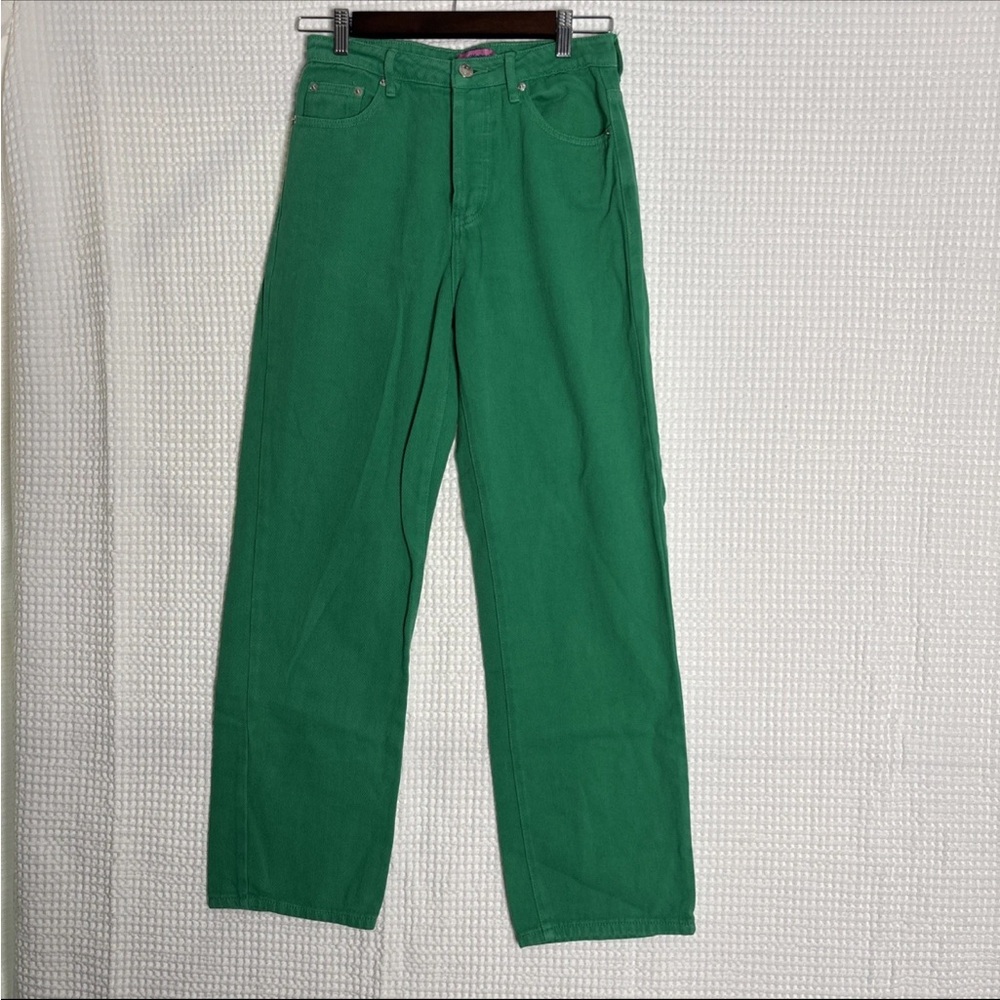 Edikted Straight Leg Jeans in Green